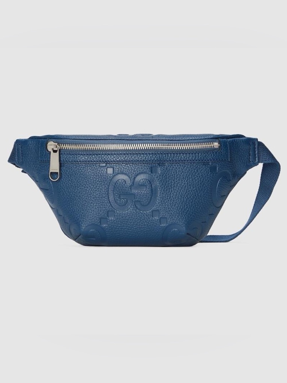 Men’s Gucci Jumbo GG leather belt bag full set brand new deep blue Italy